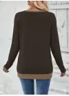 Kadın Uzun Kollu V Yakalı Yandan Düğmeli Yün Viskon Bluz