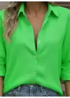 Kadın Uzun Kollu Yakalı önden Düğmeli Gömlek