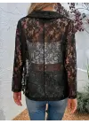 Zarif Dantelli Kadın Ceket