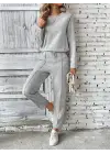 Kadın Uzun Kollu Yanları Nervurlu Viskon Iki Iplik Ve Pantolon Ikili Takım