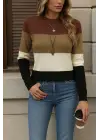 Kadın Uzun Kollu Yarı Balıkçı Yaka Triko Kazak
