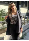 Kadın Uzun Kollukrep üçlü Takım