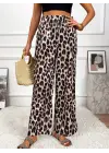 Omarı Yüksek Bel Leopar Desenli Süprem Pantolon