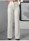Kadın Yüksek Bel Cepli Ithal Krep Pantolon