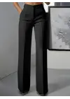 Kadın Yüksek Bel Cepli Ithal Krep Pantolon