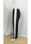 Kadın Yüksek Bel Yan şerit Detaylı Yırtmaçlı Viskon Iki Iplik Pantolon