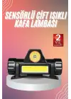 Kafa Lambası Çalışma Işığı Kafa Feneri Şarjlı Mıknatıslı Fenerli