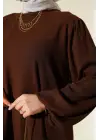Kahverengi Tunik Pantolon Alt Üst Takım 6663