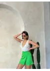 Omarı Yeşil Kapaklı Şort Etek - Trendy ve Rahat Model