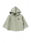 Kapüşonlu Bebek Hırka  Mint