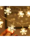 Kar Tanesi Şekilli 3.5 Metre USB LED Işık – 20 LED’li Dekoratif Kış ve Yılbaşı Aydınlatması