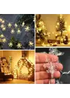 Kar Tanesi Şekilli 3.5 Metre USB LED Işık – 20 LED’li Dekoratif Kış ve Yılbaşı Aydınlatması