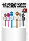 Karaoke Mikrofon Bluetooth Bağlantılı Aux Girişli Uzun Pil Ömrü Yüksek Ses Kaliteli