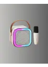 Karaoke Mikrofon Hoparlör Seti Bluetooth Kablosuz Taşınabilir