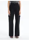 Kargo cep jeans pantolon siyah