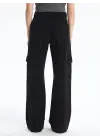 Kargo cep jeans pantolon siyah