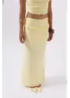Katlama Bel Detay Maxi Etek