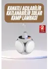 Katlanabilir Askılı Kamp Lambası 5 Kanatlı Pratik Güneş Enerjili