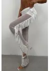 Katlı Transparan Pantolon
