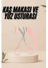 Kavisli Kaş Kirpik Düzeltici Bıyık Alma Taraklı Kaş Makası Yüz Bakım Seti Makas