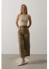 Kemer Pens Detaylı Pantolon - Haki