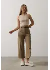 Kemer Pens Detaylı Pantolon - Haki