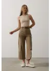 Kemer Pens Detaylı Pantolon - Haki