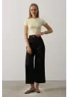 Kemer Pens Detaylı Pantolon - Siyah