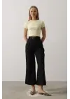 Kemer Pens Detaylı Pantolon - Siyah