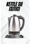 Kettle Su Isıtıcı C F Priz Uyumlu 220 - 240 V Paslanmaz Çelik Kablolu
