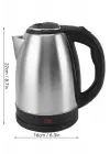 Kettle Su Isıtıcı C F Priz Uyumlu 220 - 240 V Paslanmaz Çelik Kablolu