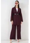 Kimono Pantolon İkili Takım 30078 - Bordo