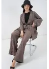 Kimono Pantolon İkili Takım 30078 - Füme