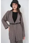 Kimono Pantolon İkili Takım 30078 - Füme