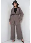 Kimono Pantolon İkili Takım 30078 - Füme