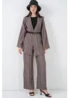 Kimono Pantolon İkili Takım 30078 - Füme