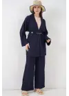 Kimono Pantolon İkili Takım 30078 - Lacivert