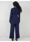 Kimono Pantolon Kumaş Takım 30054 - Lacivert