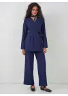 Kimono Pantolon Kumaş Takım 30054 - Lacivert