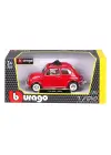 Omarı Klasik Kırmızı Fiat 500L Model Araba 1:24 Ölçekli