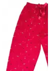 Omarı Kırmızı Beli Lastikli Viskon Pantolon