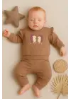 Kirpi Nakışlı % 100 Pamuk 2li Kız Bebek Takım