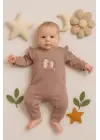 Kirpi Nakışlı % 100 Pamuk Kız Bebek Tulum
