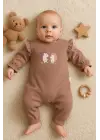 Kirpi Nakışlı % 100 Pamuk Kız Bebek Tulum