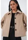 Kısa Kaşe Ceket 0724 - Bisküvi