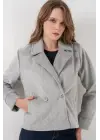 Kısa Kaşe Ceket 0725 - A.Gri