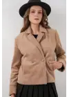 Kısa Kaşe Ceket 0725 - Bisküvi