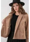 Kısa Kaşe Ceket 0725 - Bisküvi