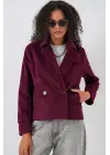 Kısa Kaşe Ceket 0725 - Bordo