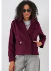 Kısa Kaşe Ceket 0725 - Bordo